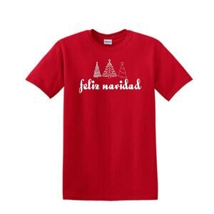 Christmas Shirt Women Feliz Navidad Holiday Unisex Tees